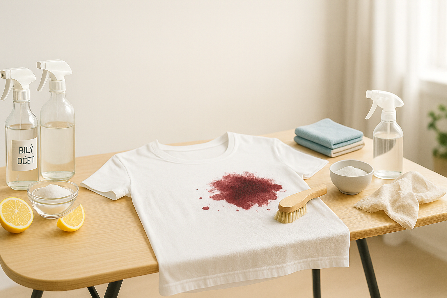 Interaktivní průvodce odstraněním skvrn z bavlny a vlny