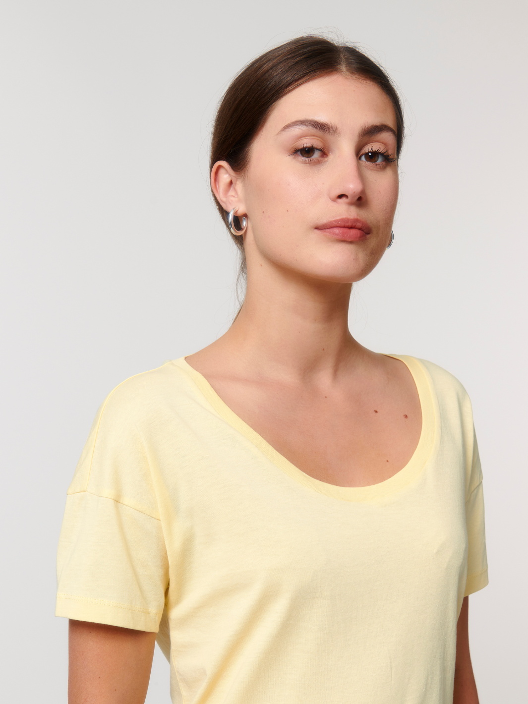 Ženska majica s kratkimi rokavi Relax | svetlo rumena