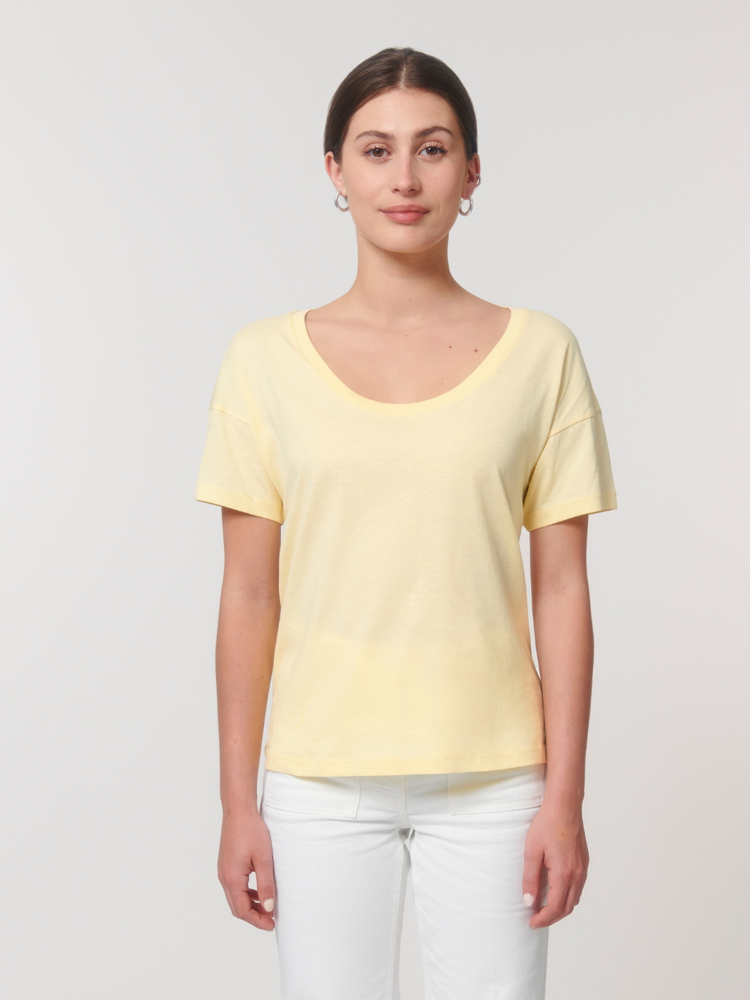 Ženska majica s kratkimi rokavi Relax | svetlo rumena