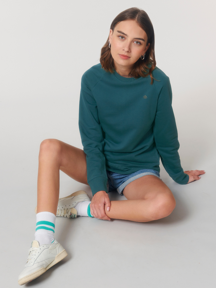 Ženski pulover Cosy | Morsko zelena