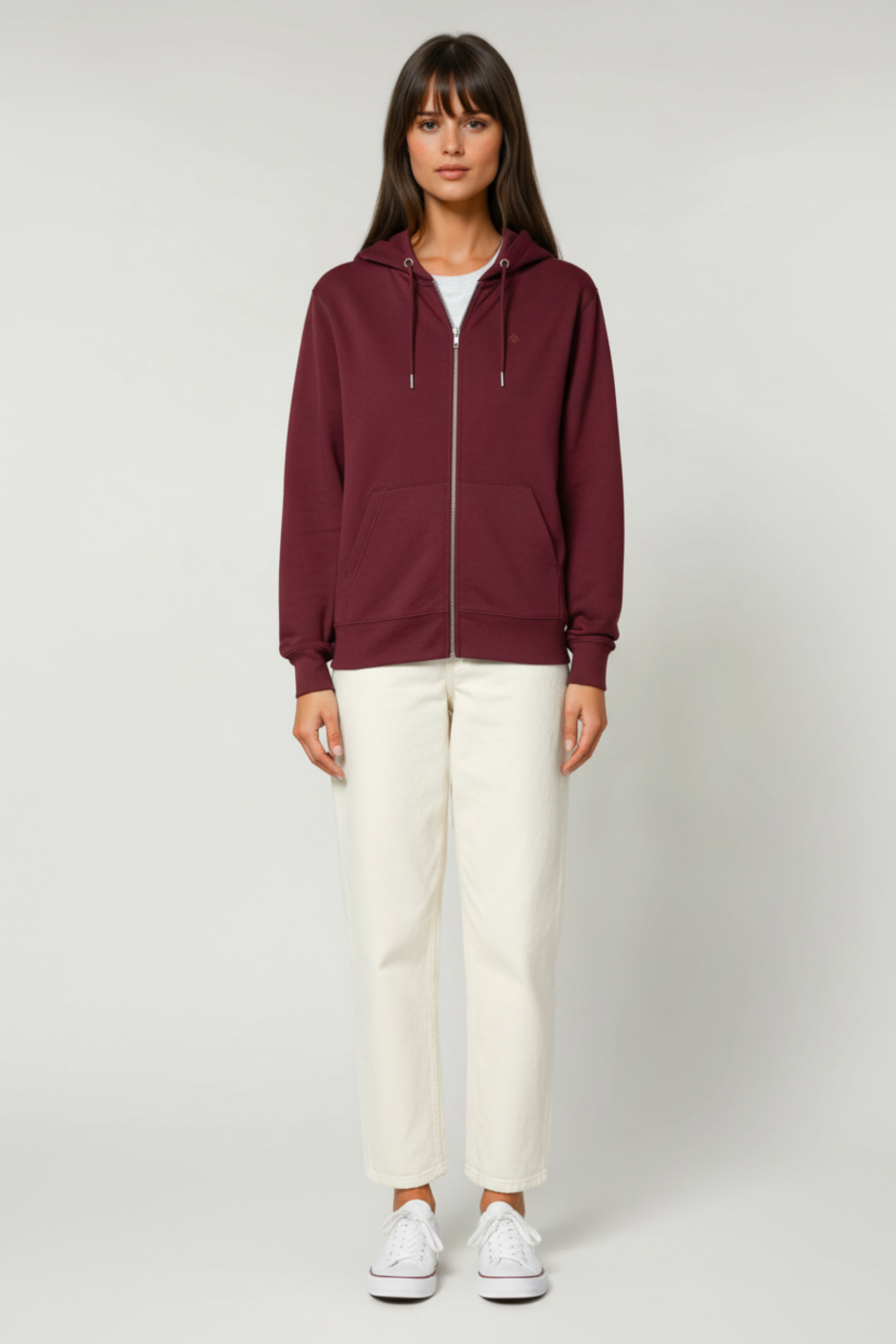 Dámská mikina na zip s kapucí z bio bavlny | Move