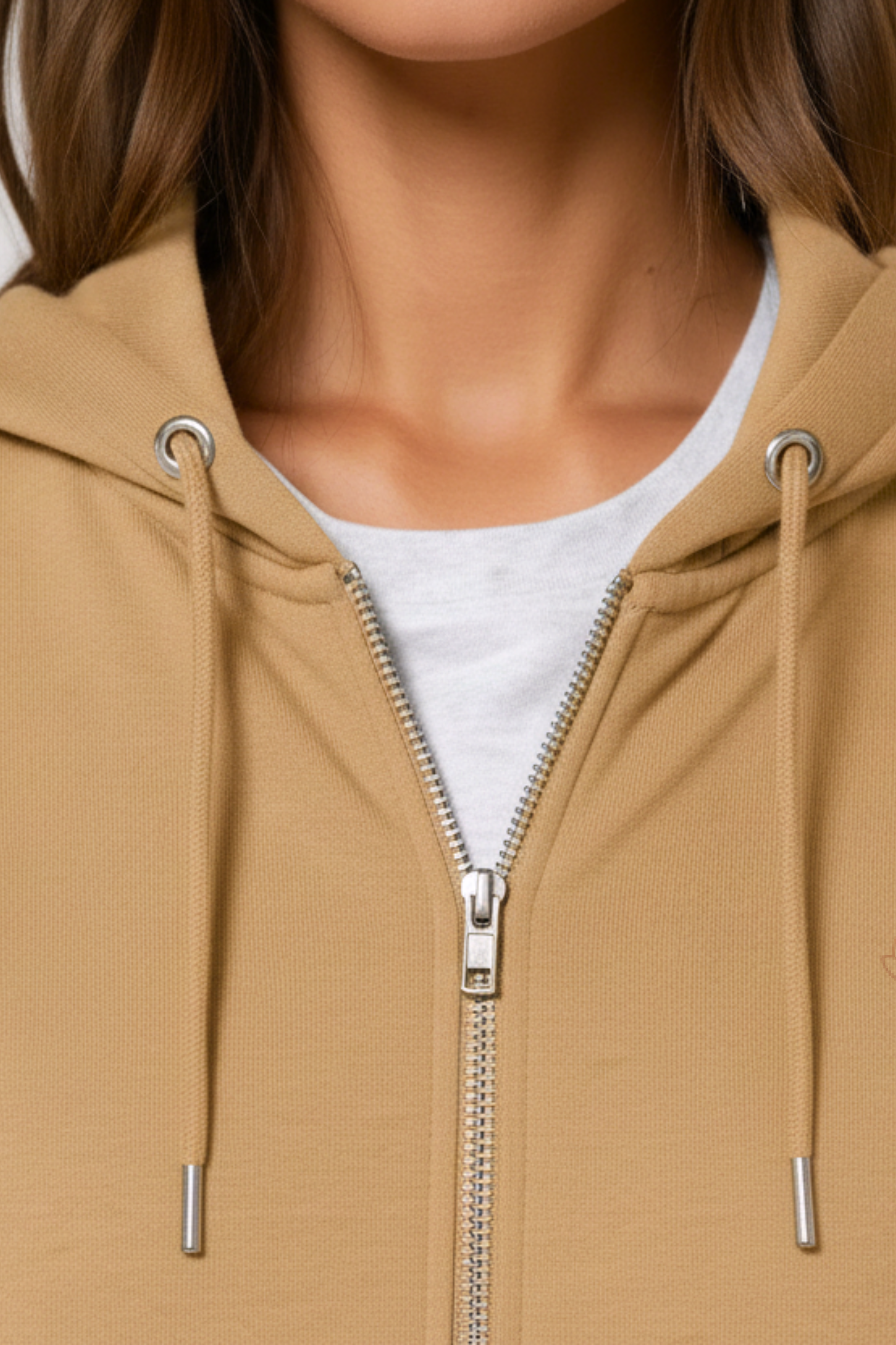 Dámská mikina na zip s kapucí z bio bavlny | Move