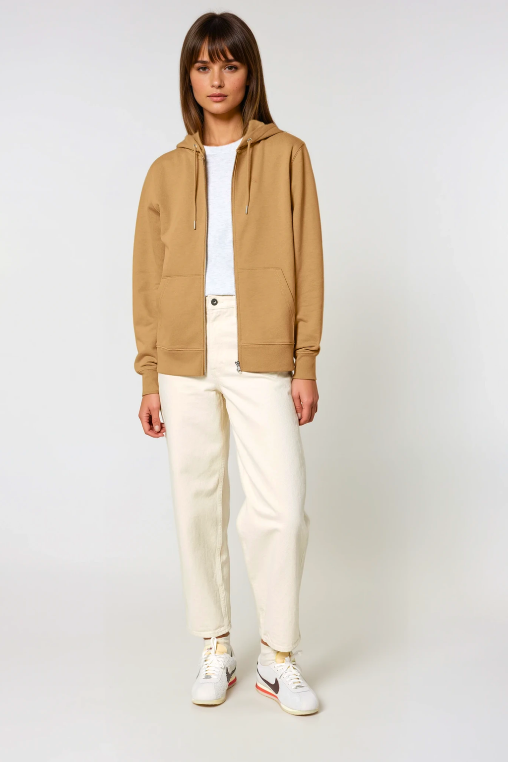 Dámská mikina na zip s kapucí z bio bavlny | Move