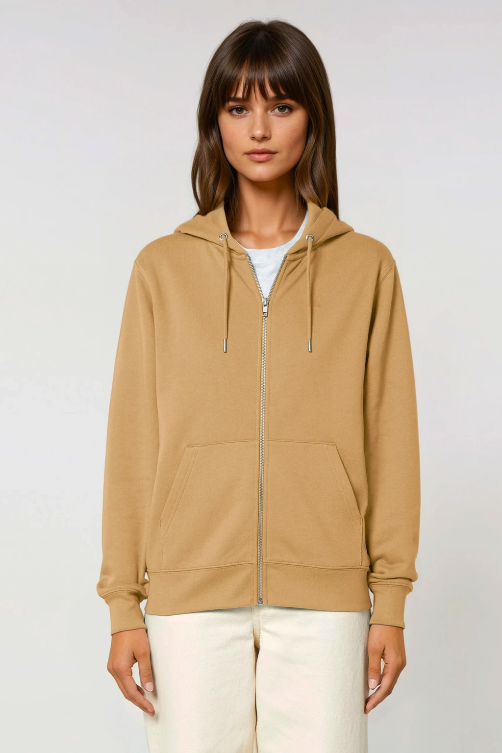 Dámská mikina na zip s kapucí z bio bavlny | Move