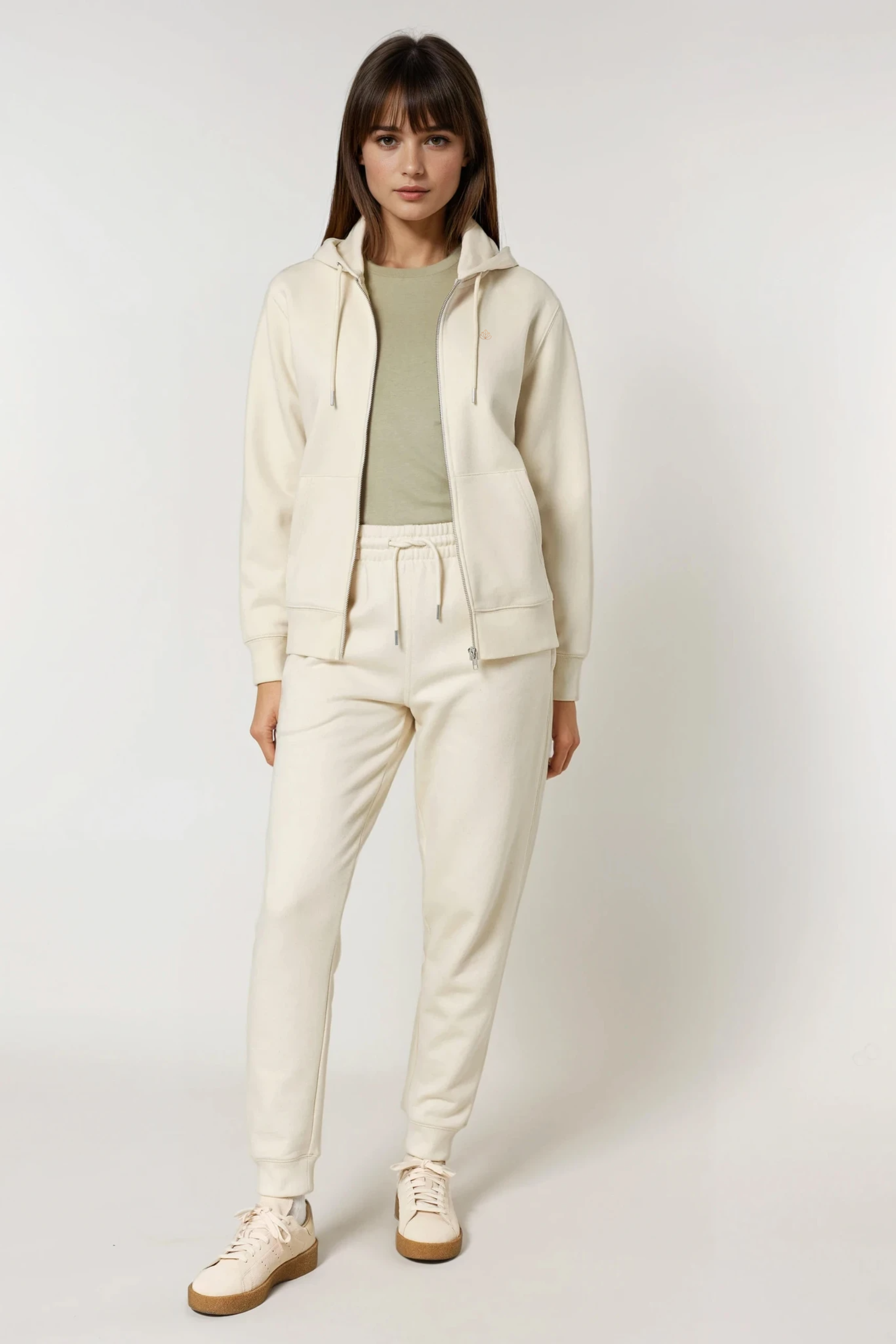 Dámská mikina na zip s kapucí z bio bavlny | Move