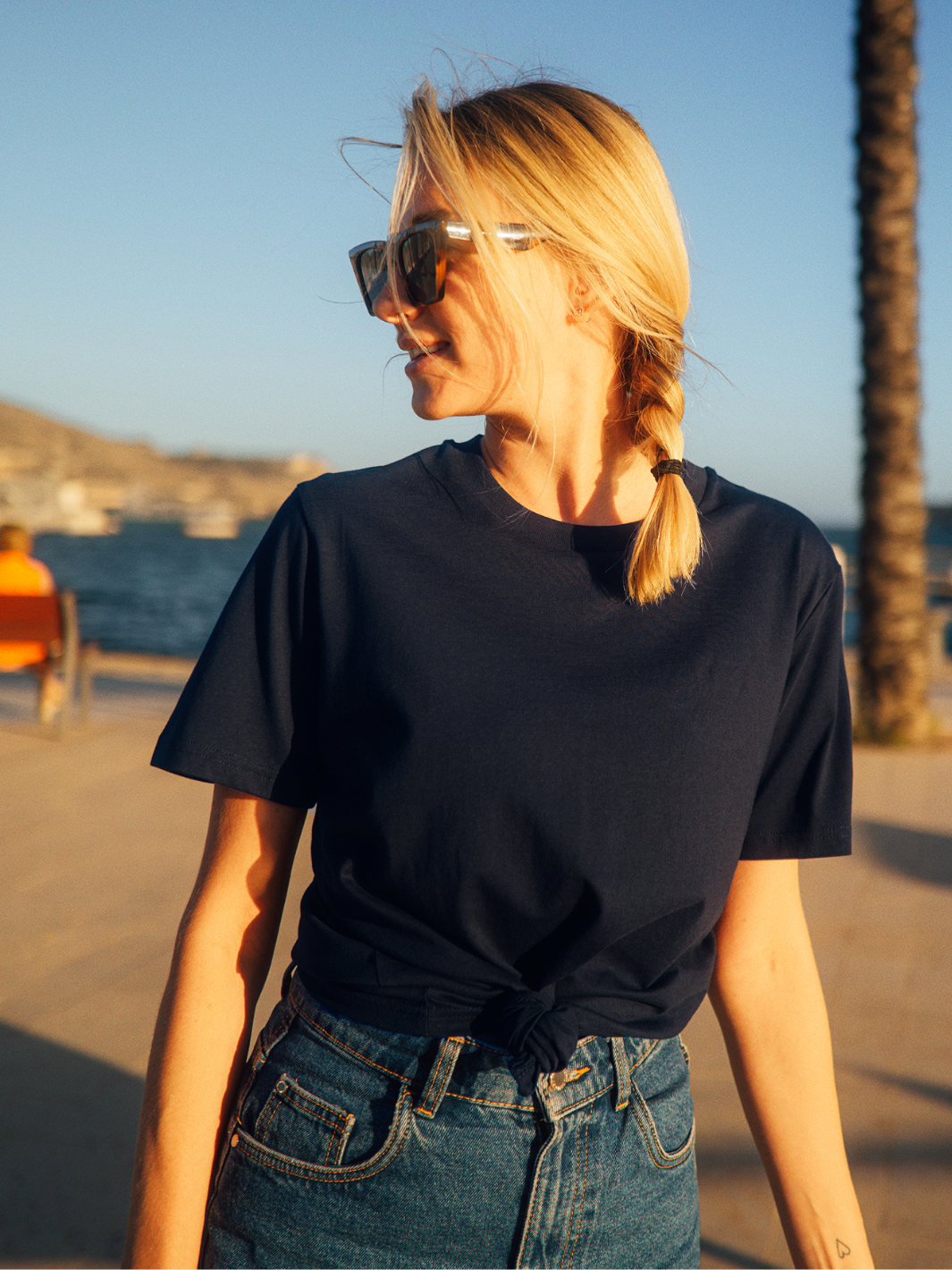 Ženska osnovna majica Essential | mornarsko modra