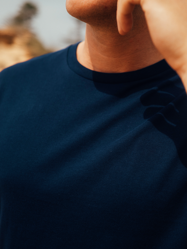 3er-Pack - Basic-T-Shirt für Herren Essential | Navy blau