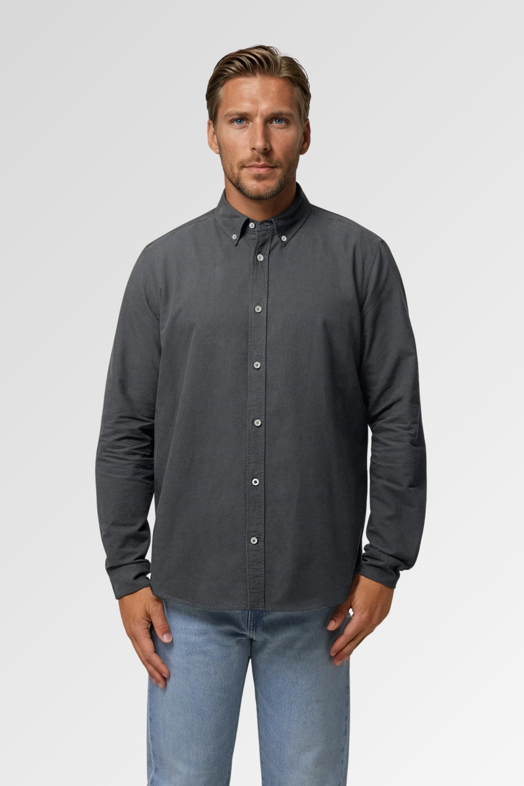 Pánská košile s dlouhým rukávem | Oxford - Premium Basics