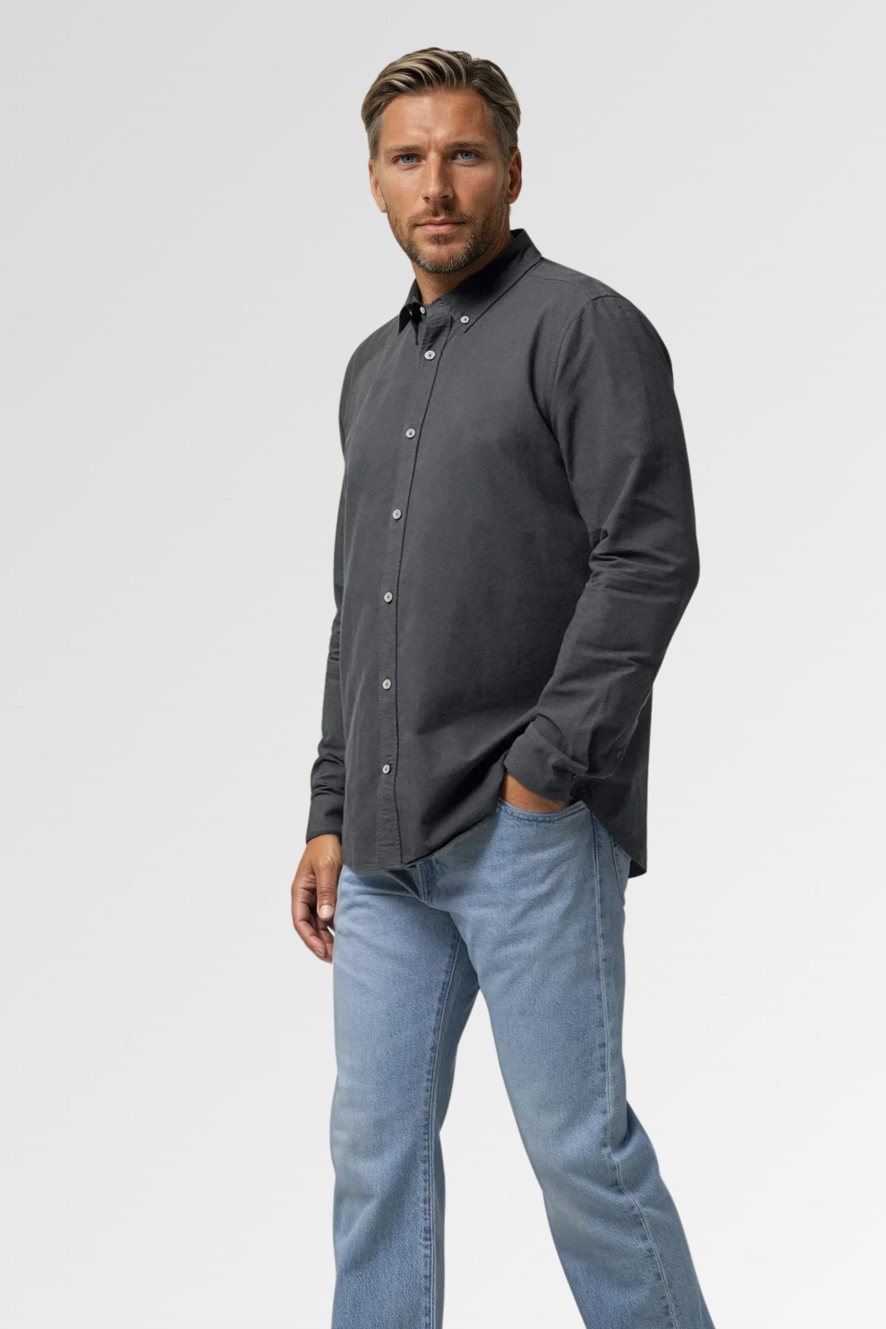 Pánská košile s dlouhým rukávem | Oxford - Premium Basics