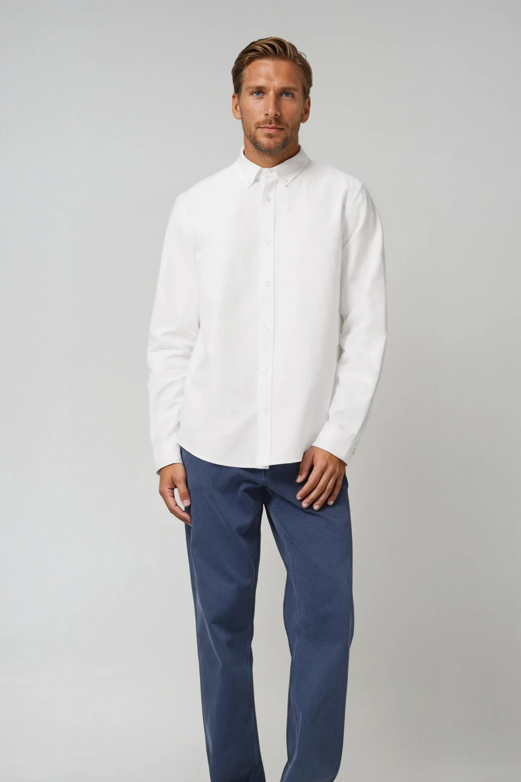 Pánská košile s dlouhým rukávem | Oxford - Premium Basics