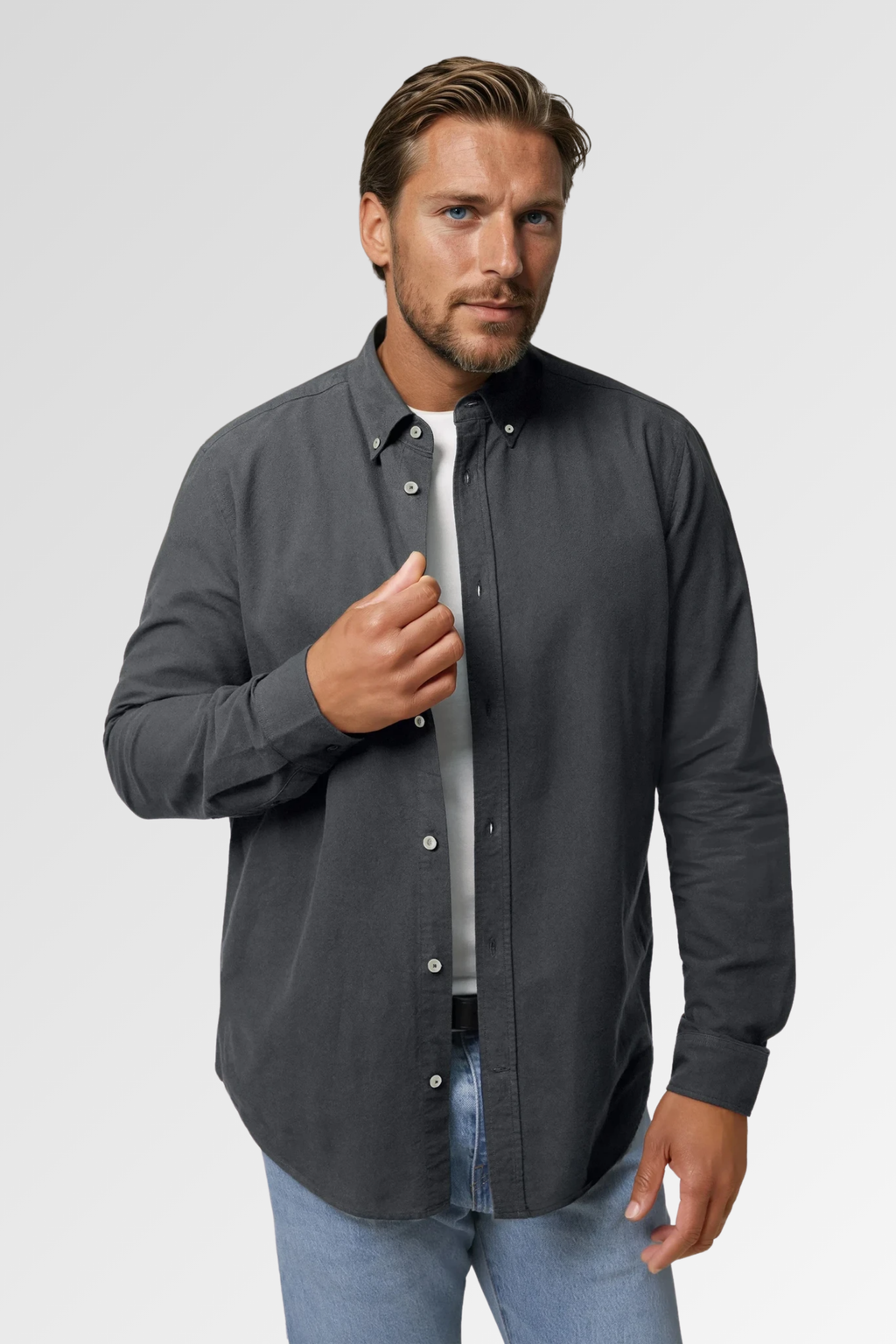 Pánská košile s dlouhým rukávem | Oxford - Premium Basics