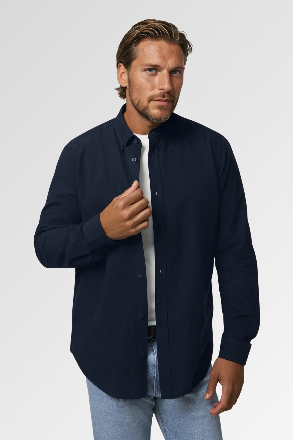 Pánská košile s dlouhým rukávem | Oxford - Premium Basics