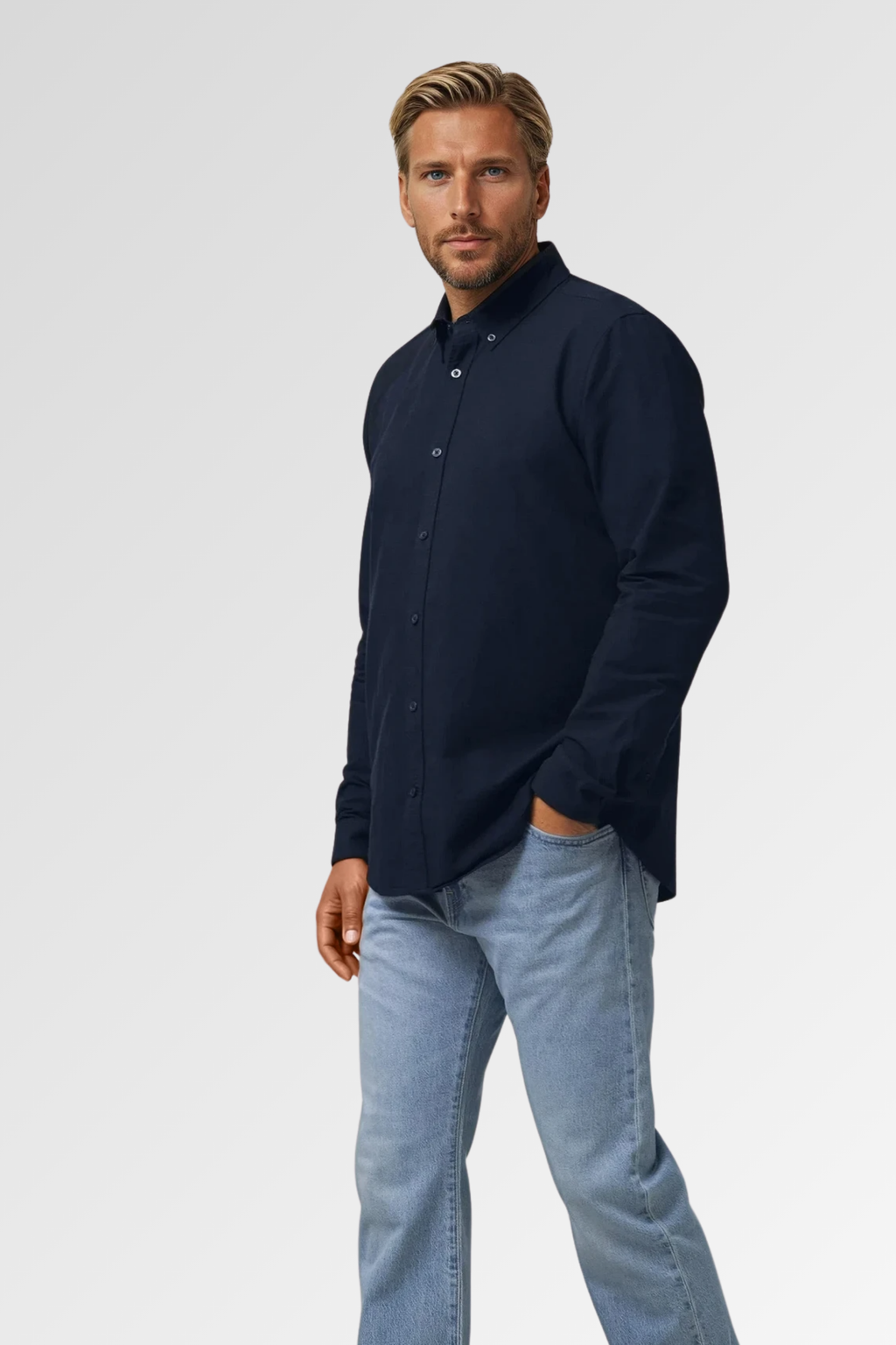 Pánská košile s dlouhým rukávem | Oxford - Premium Basics