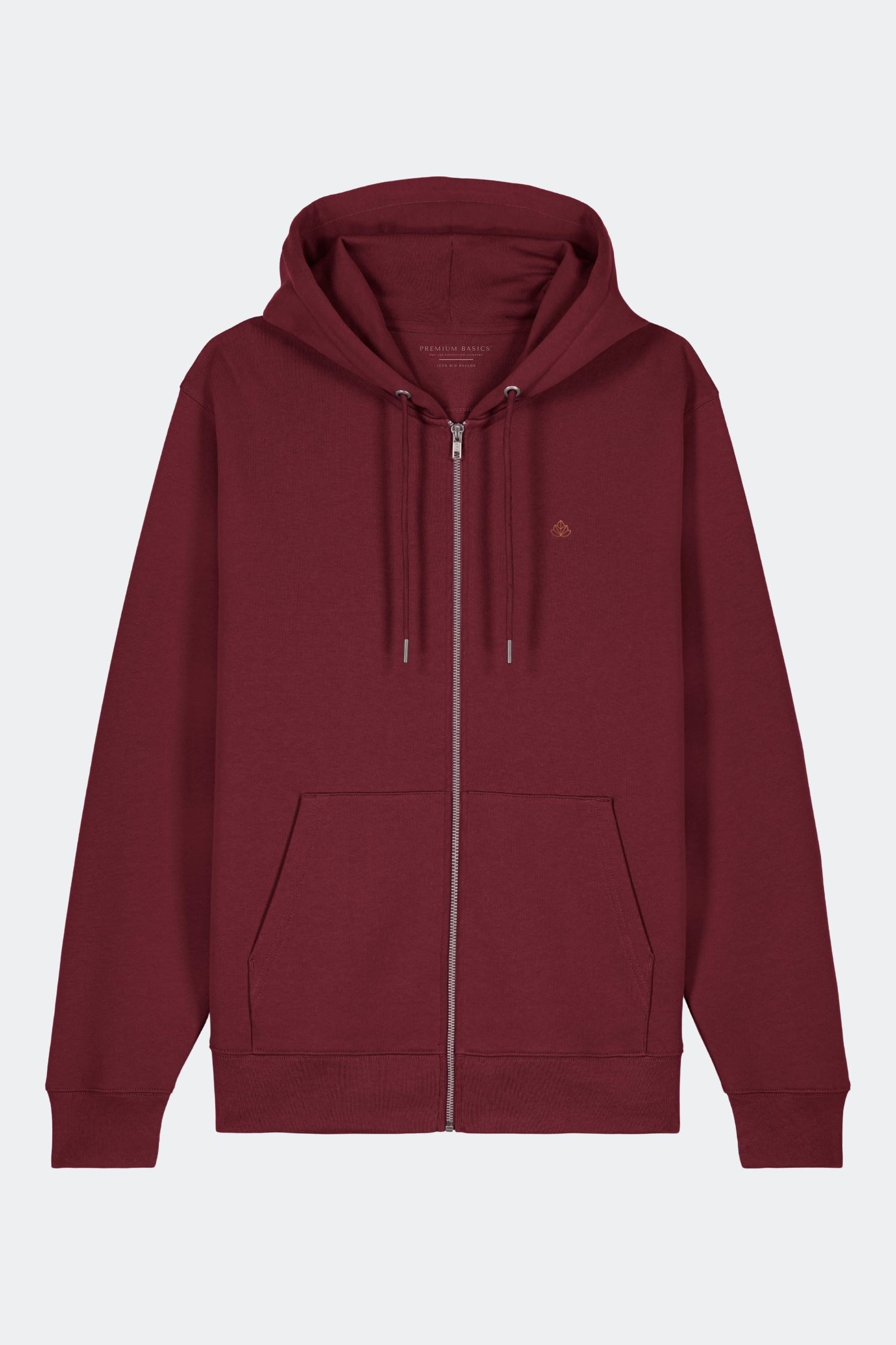 Pánská mikina na zip s kapucí z bio bavlny | Move