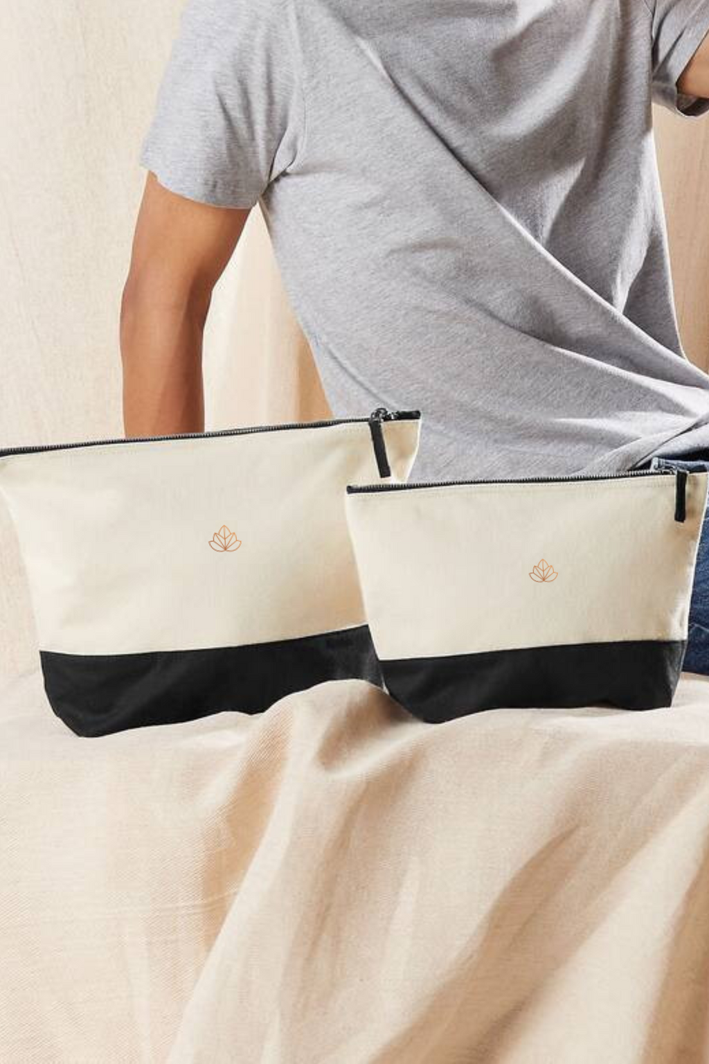 Sada 2 plátěných tašek na doplňky - Premium Basics