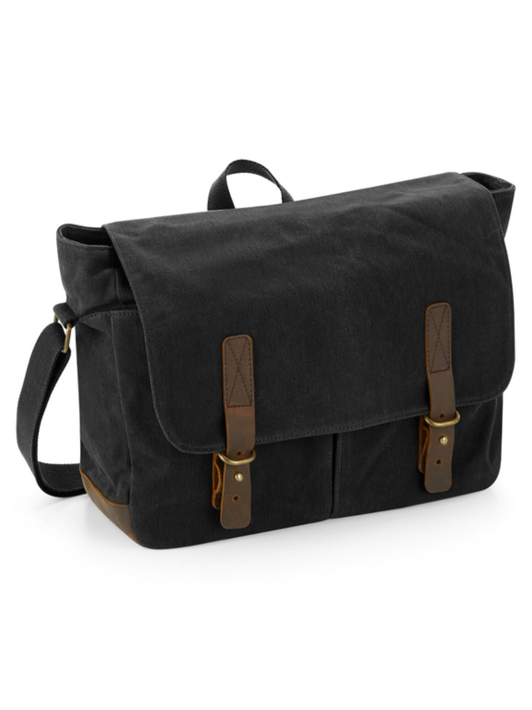 Černá plátěná taška přes rameno - messenger