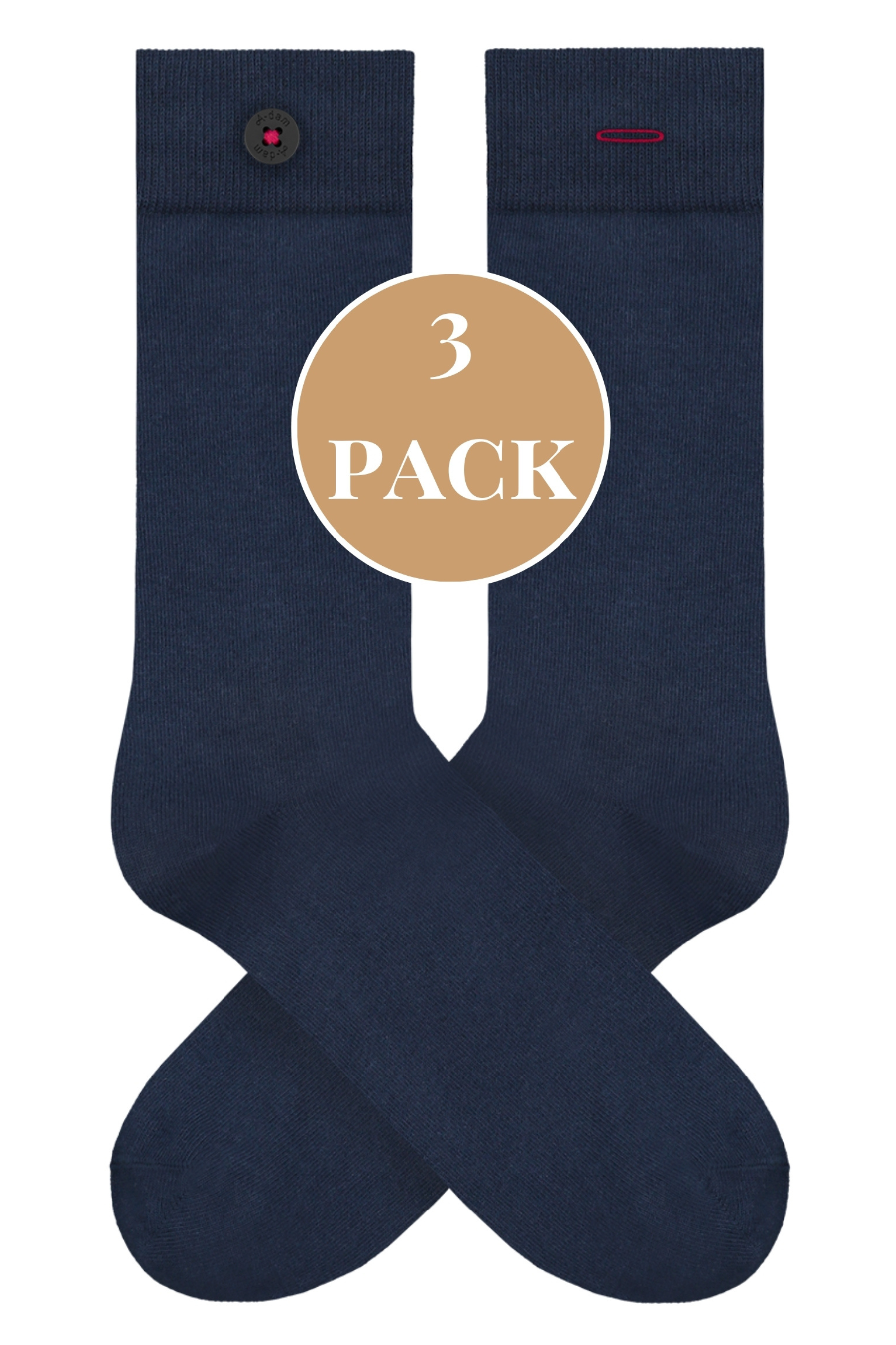 3-PACK - Bio bavlněné ponožky s knoflíkem |  A-dam - Premium Basics