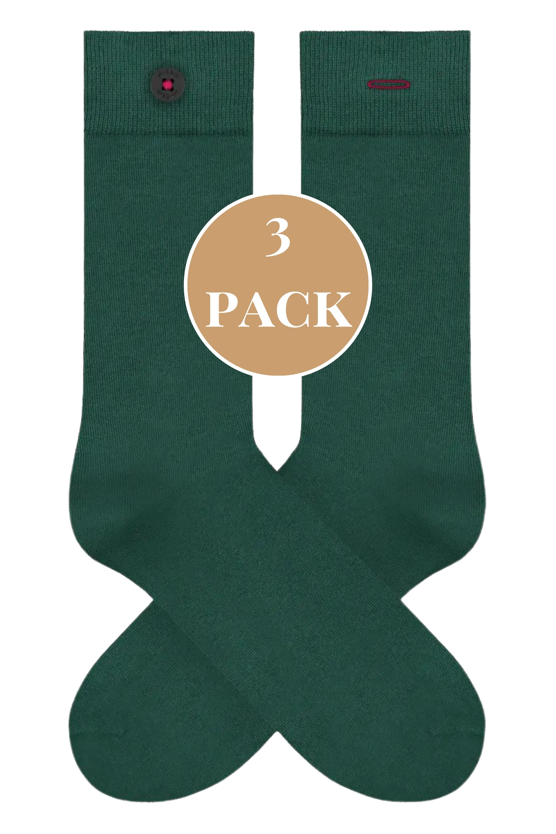 3-PACK - Bio bavlněné ponožky s knoflíkem |  A-dam - Premium Basics