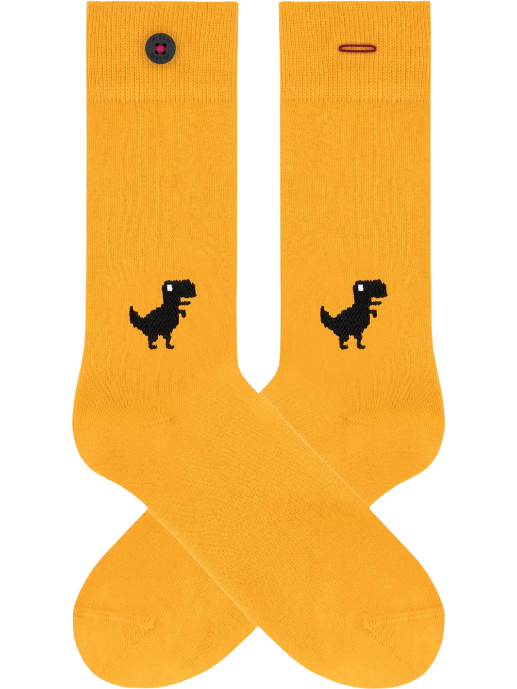 3ER-PACK – A-Dams-Socken aus Bio-Baumwolle mit Knopf | Senf