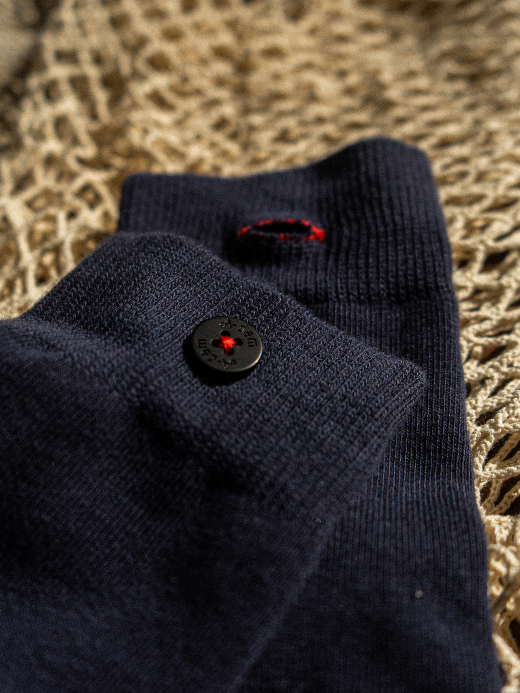 3-PACK - Bio bavlněné ponožky s knoflíkem |  A-dam - Premium Basics